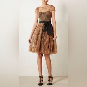 Anthropologie Bronze Moulinette Soeurs Dress
